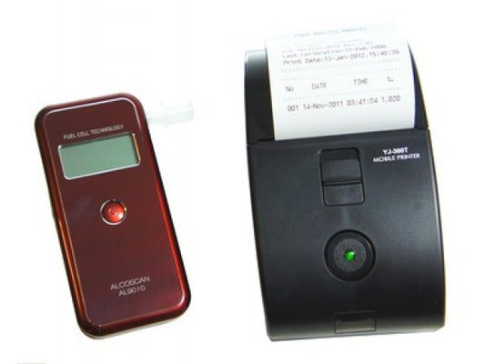 AL9010 Alcoscan Fuel Cell Breathalyzer with Free Mobile Thermal Printer, cable and Software