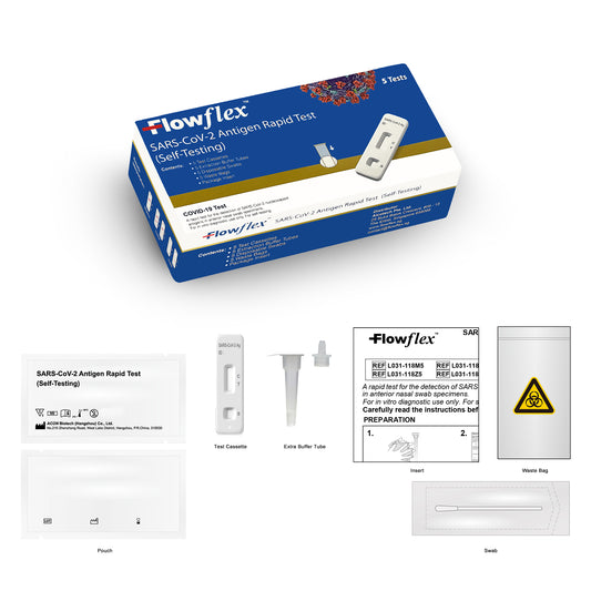 Flowflex™ COVID-19 ART Antigen Rapid Test Kit [5 Tests / Box]