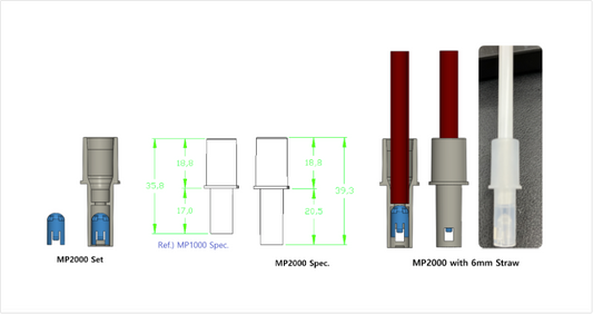 MP2000 Replacement mouthpieces for ALC-1, AL5500, AL6000, AL7000, AL7010 , AL9000 and AL series breathalyzers