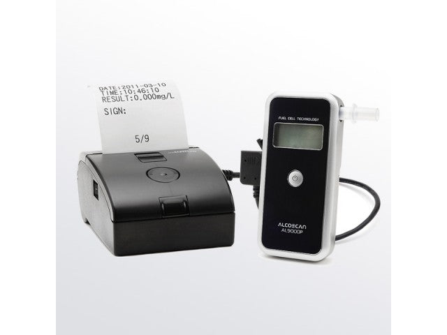 AL9000 (Printer Connectable) Alcoscan Fuel Cell Breathalyzer with Free Mobile Thermal Printer