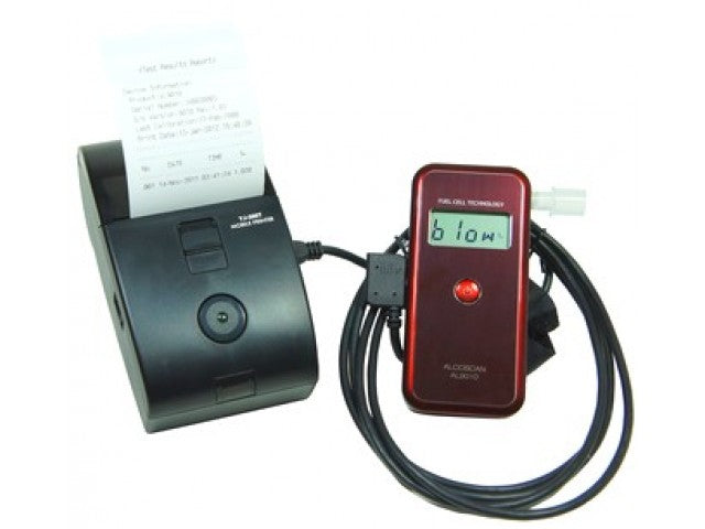 AL9010  Alcoscan Fuel Cell Breathalyzer with Free Mobile Thermal Printer, cable and Software